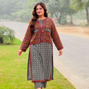 Baroque Chunri Style Slub Lawn